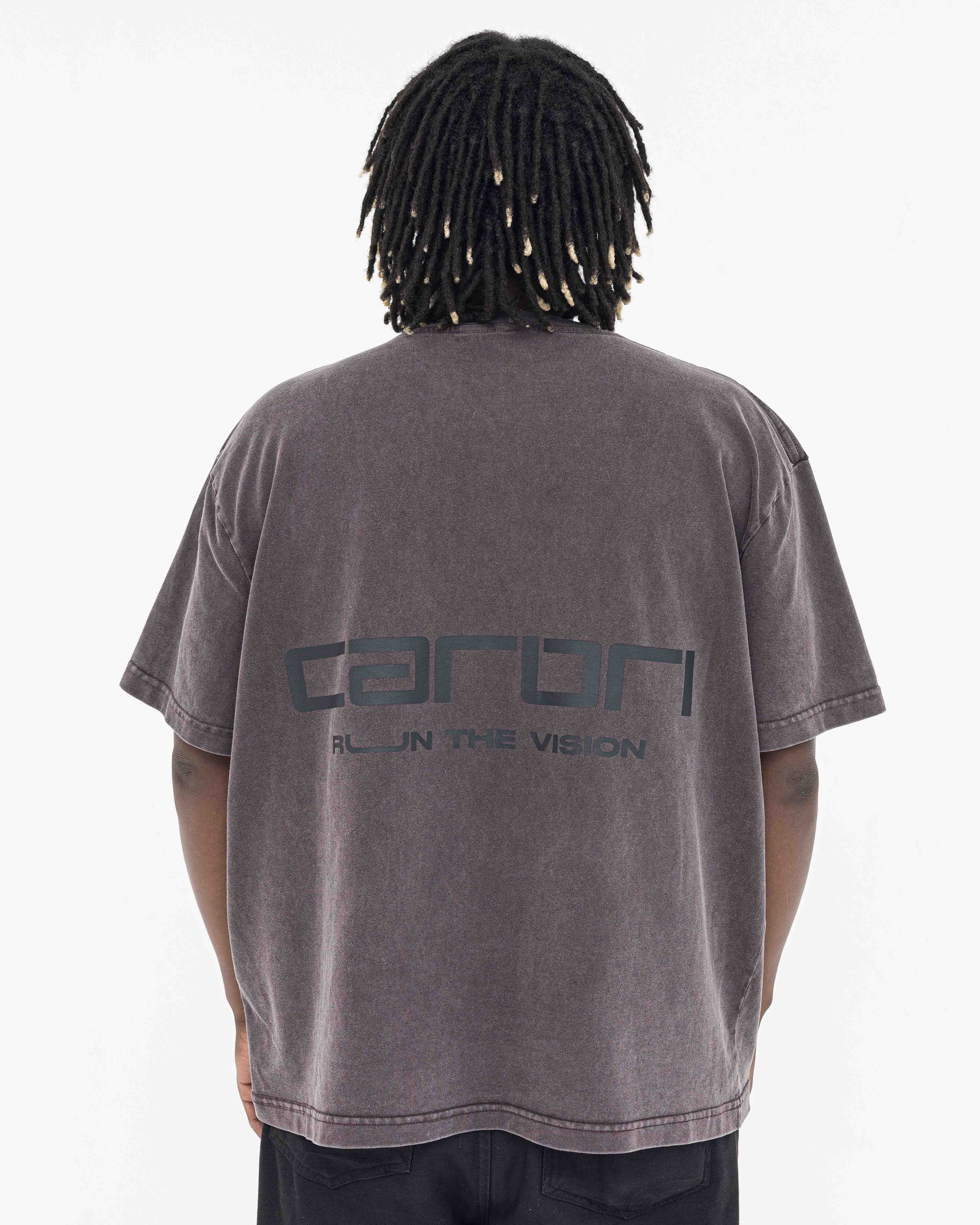 Camiseta Boxy Stonewashed Tee — Marrom