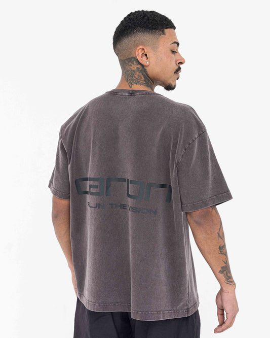 Boxy Stonewashed Tee — Marrom