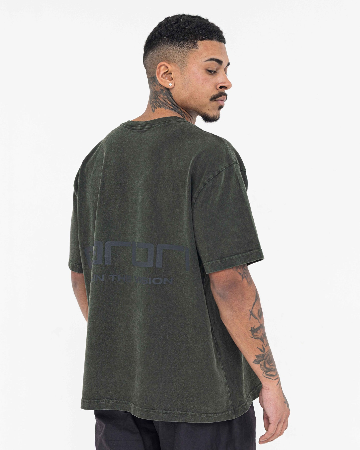 Boxy Stonewashed Tee — Verde