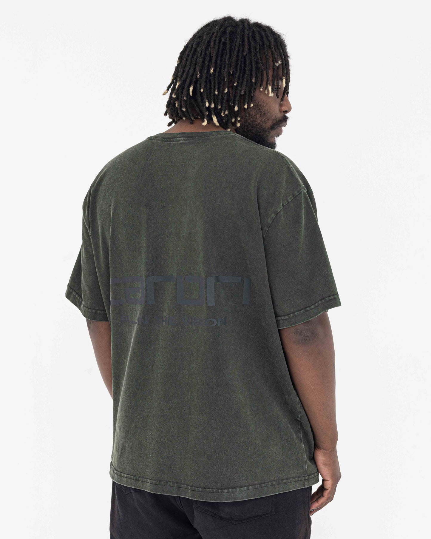 Boxy Stonewashed Tee — Verde