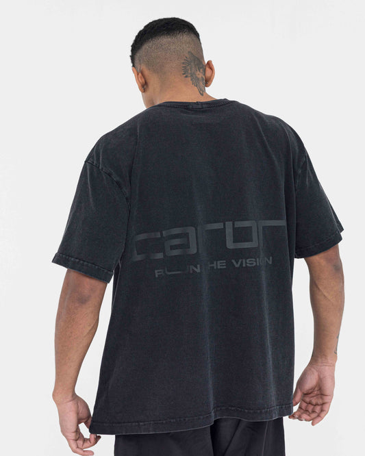 Boxy Stonewashed Tee — Preto