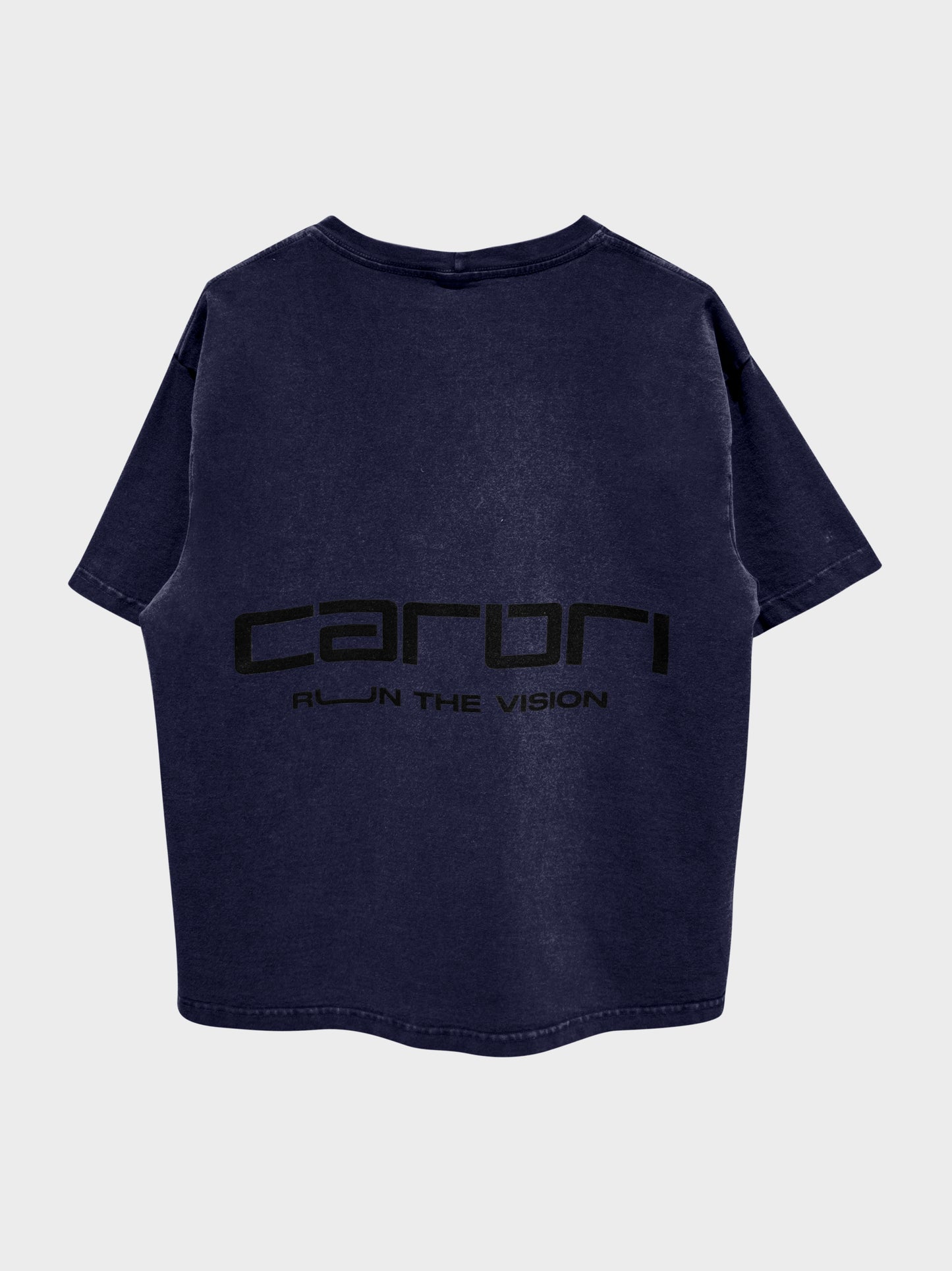 Boxy Stonewashed Tee — Azul