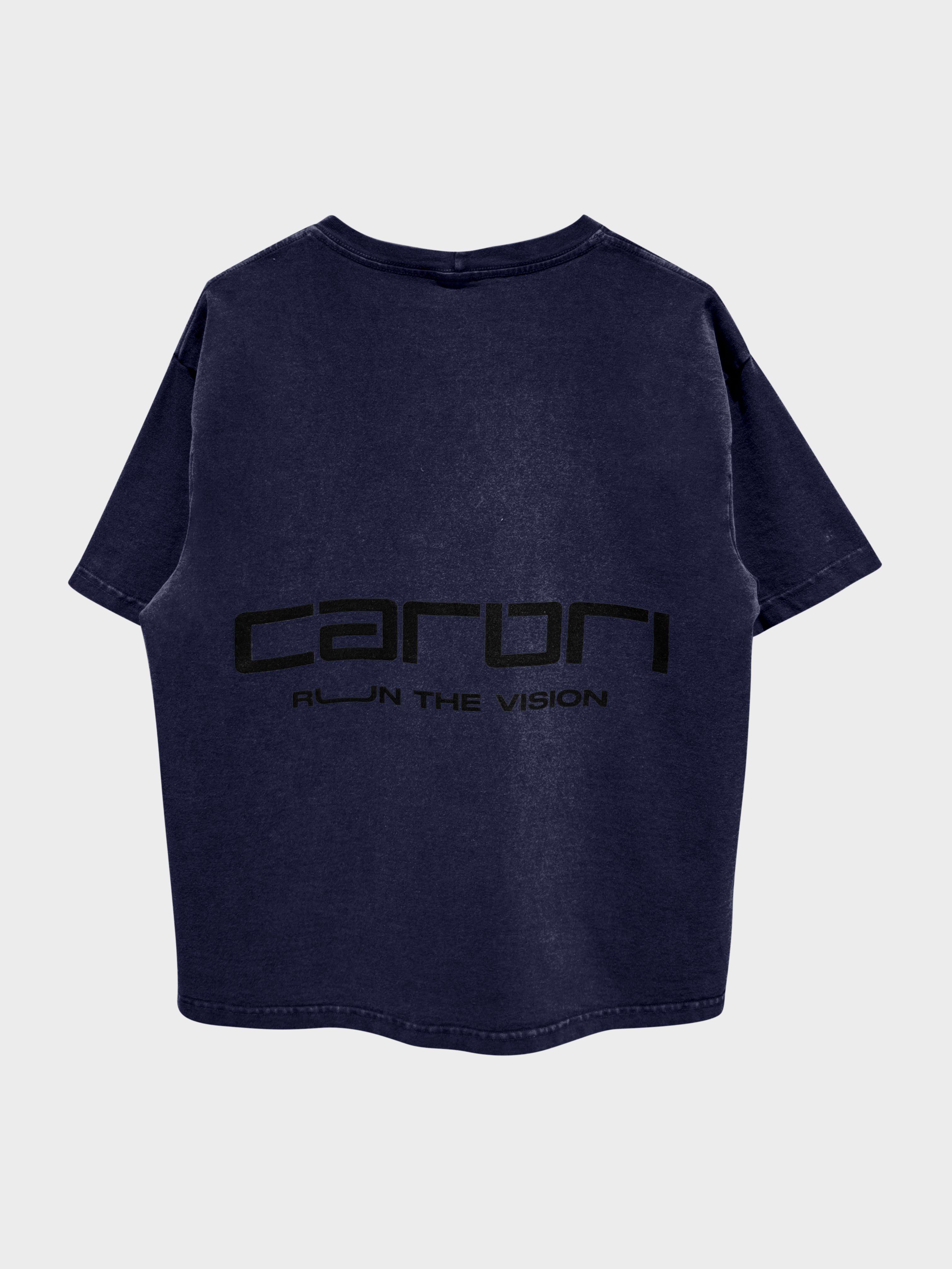 Boxy Stonewashed Tee — Azul